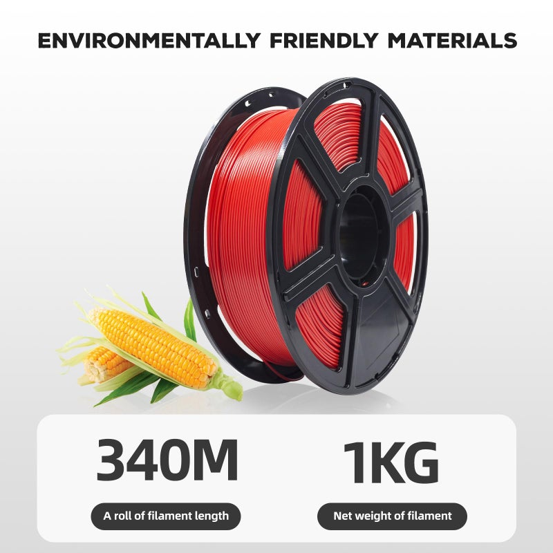 FLASHFORGE PLA Filament 1.75mm Red, 3D Printer Filament 1kg (2.2lbs) Spool, Dimensional Accuracy +/- 0.02mm, 3D Printing Filament Easy to Use and Fits for Most FDM 3D Printers - Image 5